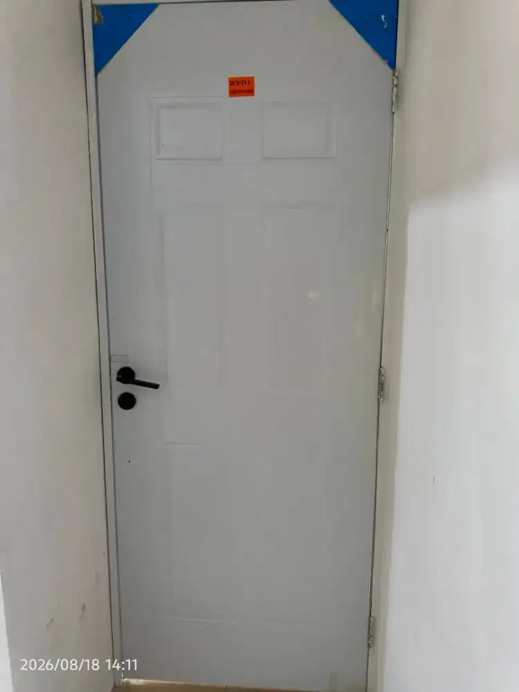JUAL PINTU BAJA/STEEL DOOR SECOND PUTIH UKURAN 2050x800x40mm