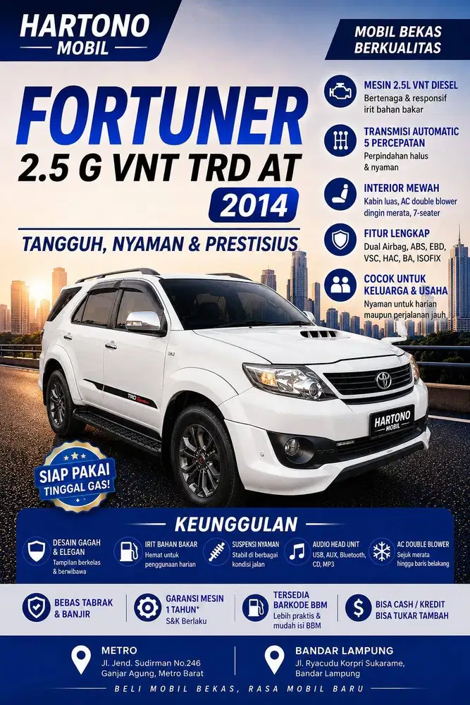 FORTUNER 2.5 G VNT TRD AT 2014