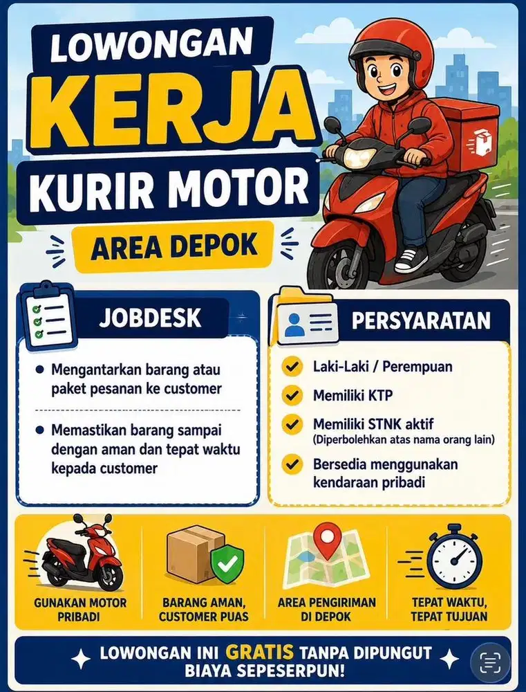 LOWONGAN KURIR MITRA AREA LIMO CINERE DEPOK