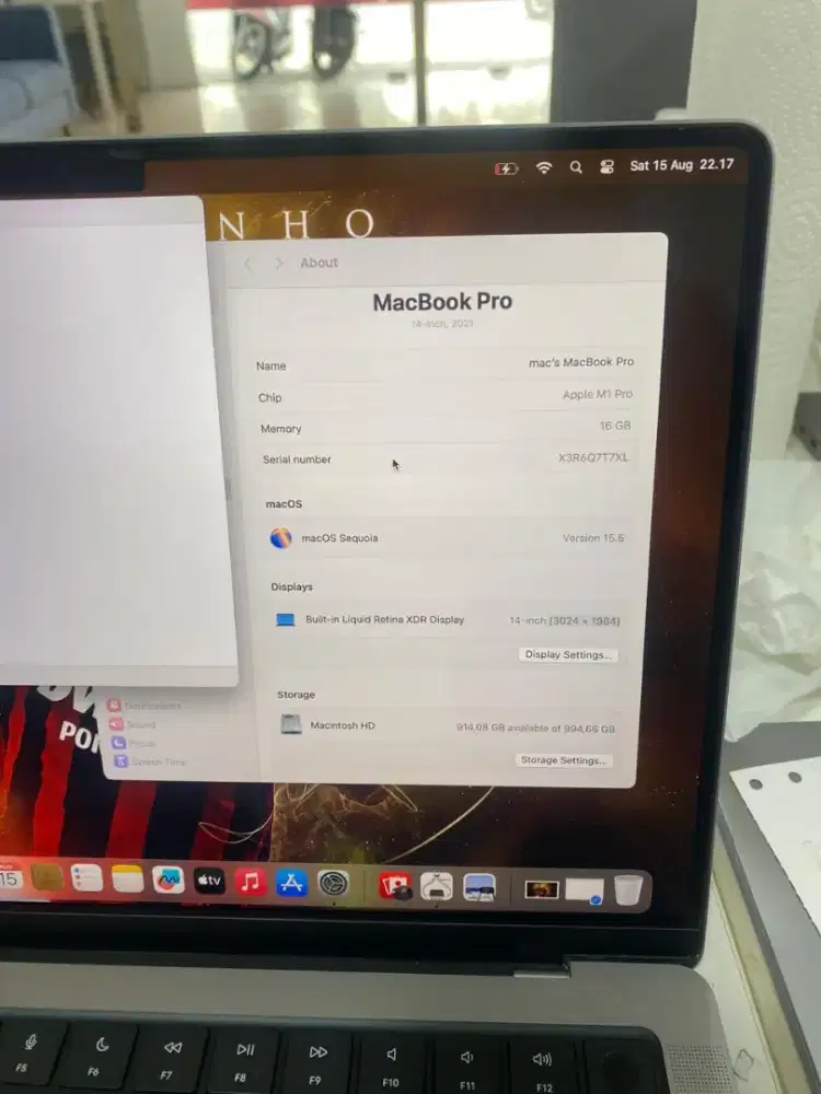 MACBOOK PRO M1 PRO 2021 14 16/1TB