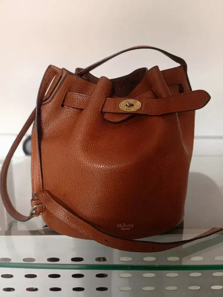 Tas kulit preloved merek Mulbery Made in England original