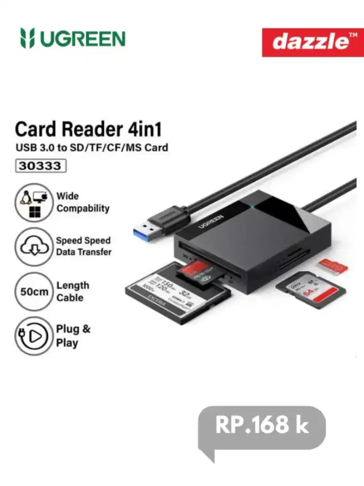 Card reader USB-A 4in1 UGREEN