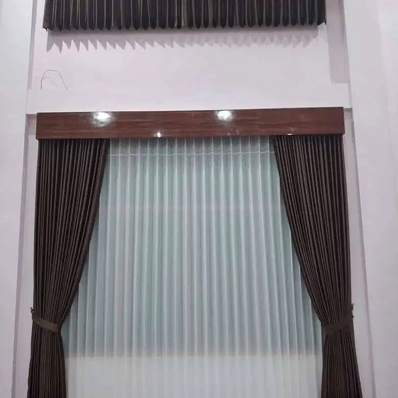 Gorden Vertikal/Vertical Blinds Roll/Roller Krey Wallpaper Dinding 3D