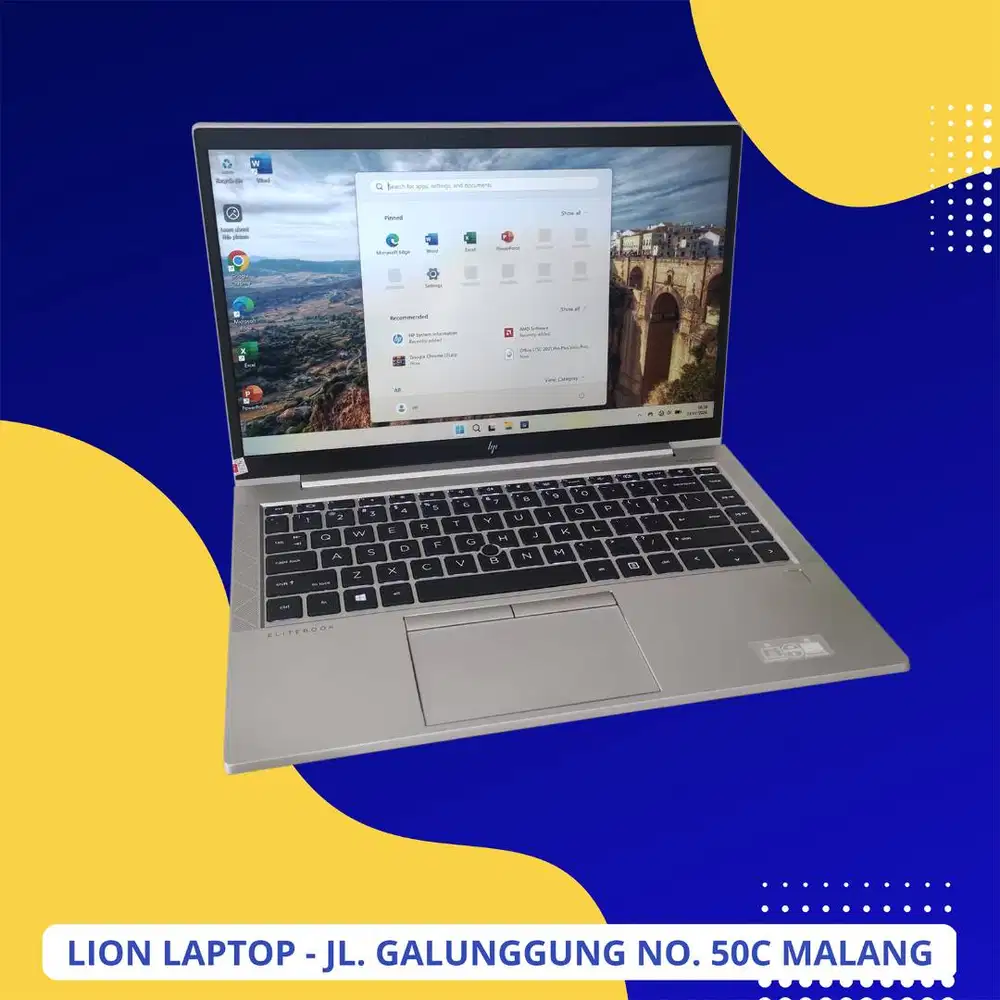 RAM 16GB Ryzen 5 SSD 256GB Slim Alumium HP Elitebook 845 G7 [18|08]