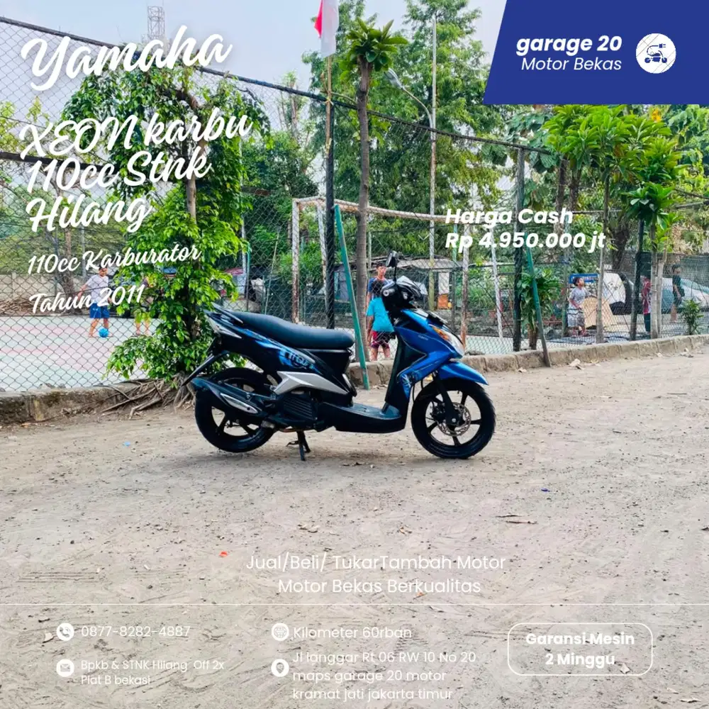Yamaha Xeon RC 110cc Karburator Stnk Hilang Tahun 2011 Pajak Off