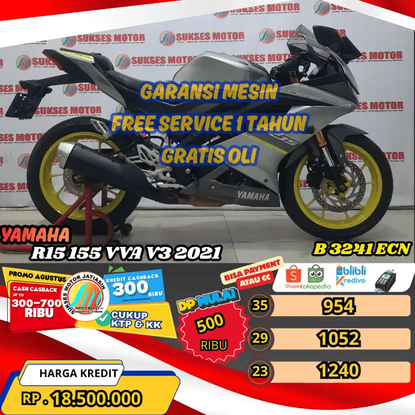 R15 VVA V3 2021 BISA PAYMENT SPYLATER KREDIVO & CC (SUKSESMOTOR)