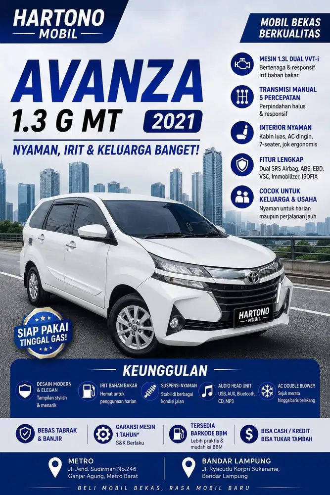 Avanza 1.3 G MT 2021