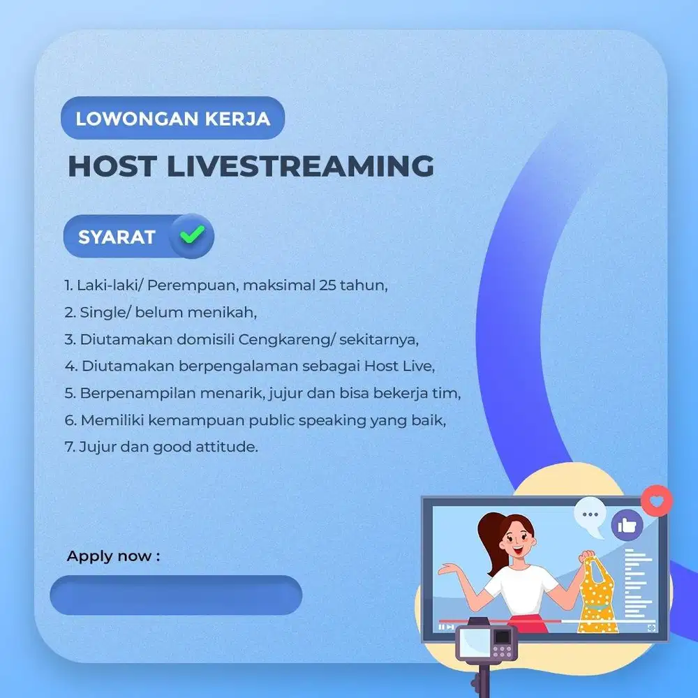 Freelance Host Live 3 Jam Saja