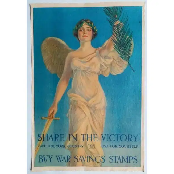 Vintage Iklan kertas WAR SAVING STAMP / perangko / post zegel perang