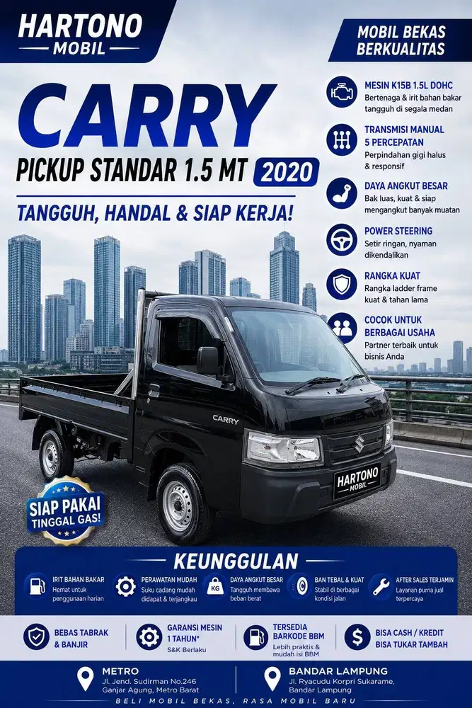 CARRY PICKUP STANDAR 1.5 MT 2020