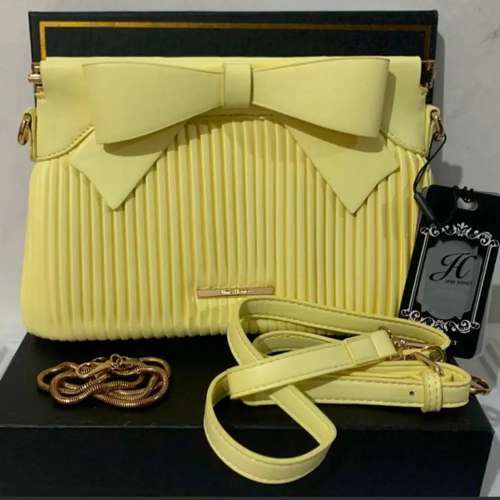 Tas Wanita Jims Honey Viora Yellow Bag – Kuning, Selempang & Clutch