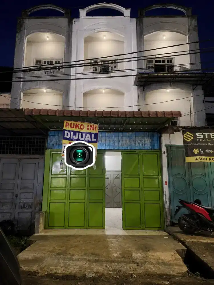 DIJUAL RUKO PINGGIR JALAN DEPAN WIEGO PASAR 4 MARELAN MURAH MERIAH