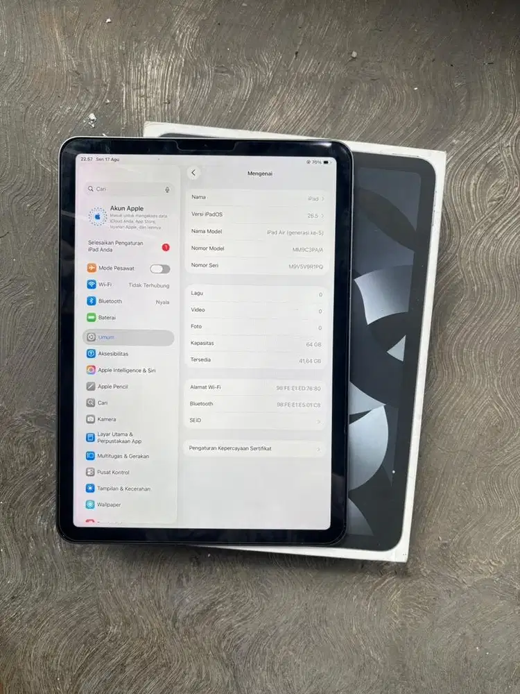 Ipad air 5 M1 64gb ibox