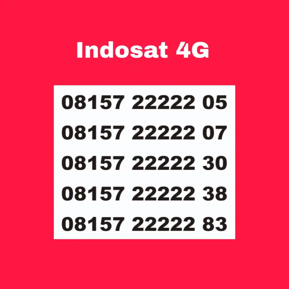Nomor cantik indosat 5G