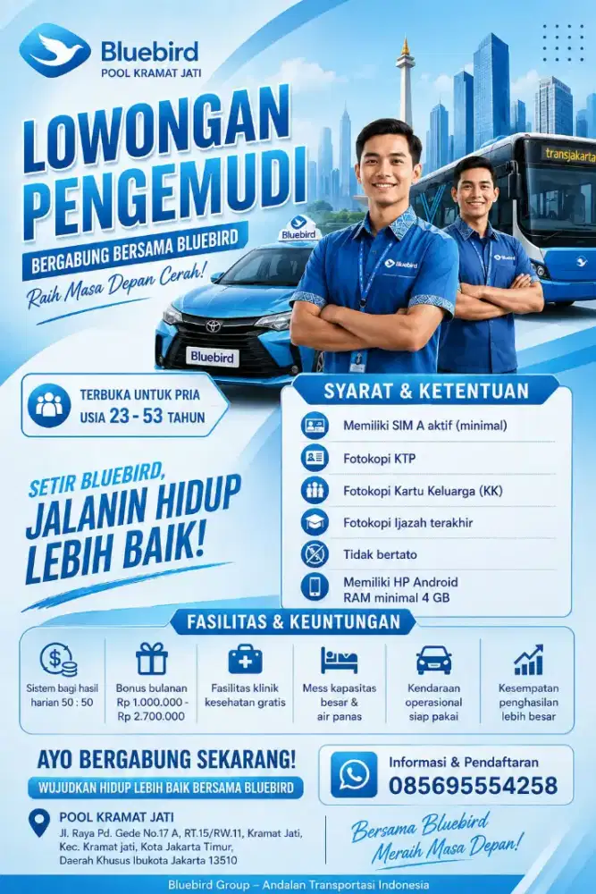 Di buka lowongan untuk driver