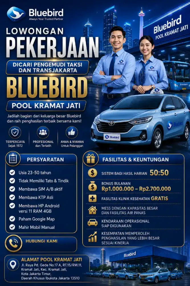 Lowongan Supir Bluebird
