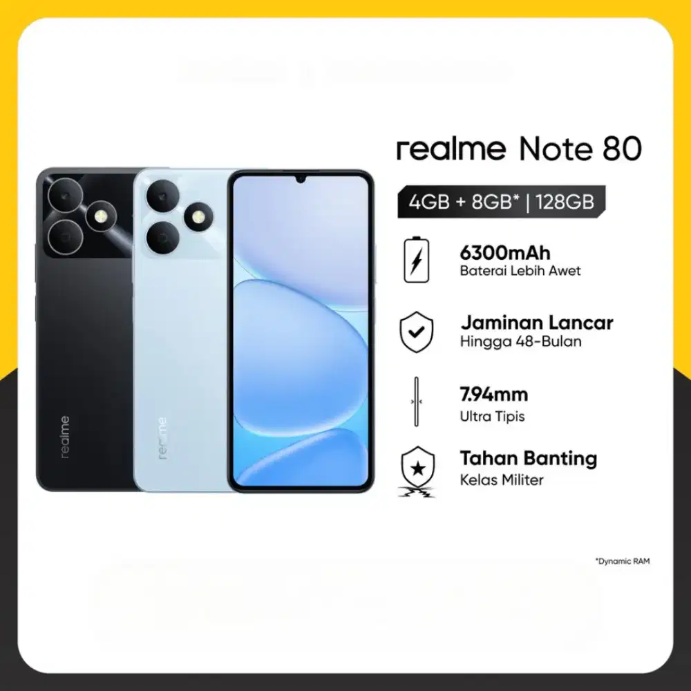 REALME NOTE 80 4+8/64 BARU SEGEL GARANSI RESMI