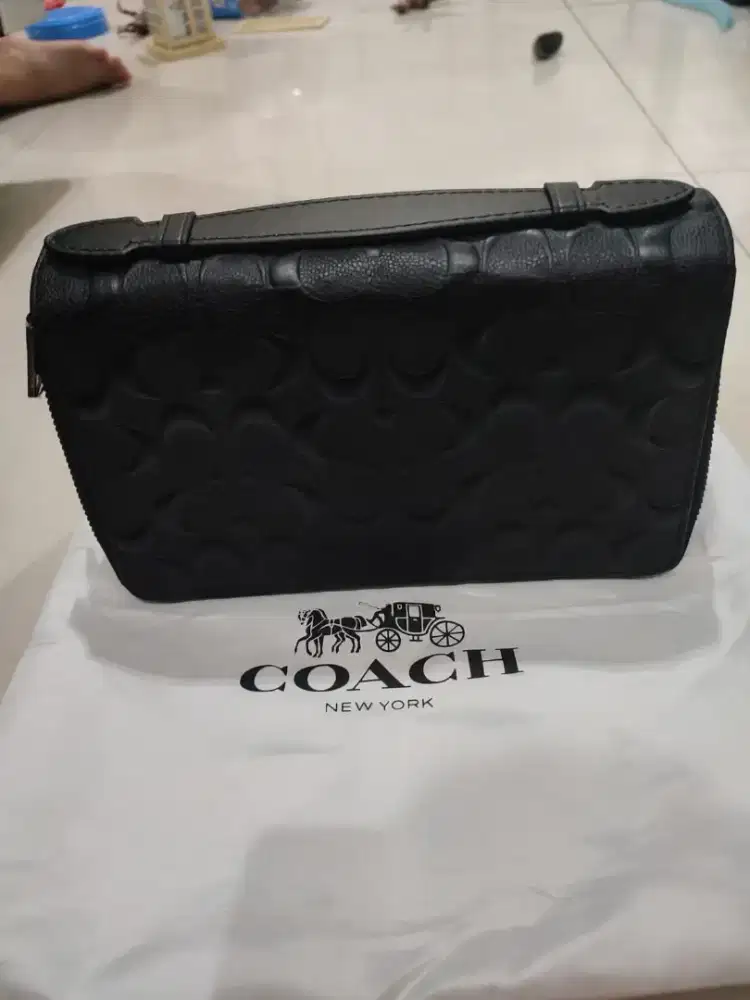Dompet / Pouch Merk Coach Double Zip Travel Organizer