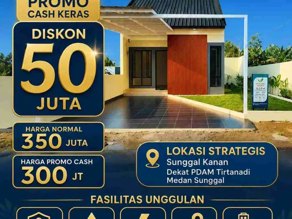 RUMAH MINIMALIS HARGA TERMURAH 300JUTA DEKAT MANHATTAN MEDAN SUNGGAL