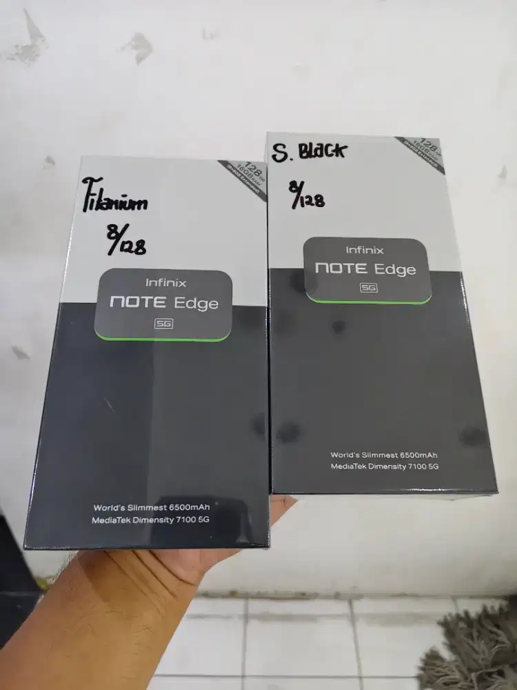 Infinix Note edge 5g + 8/128 hitam new segel