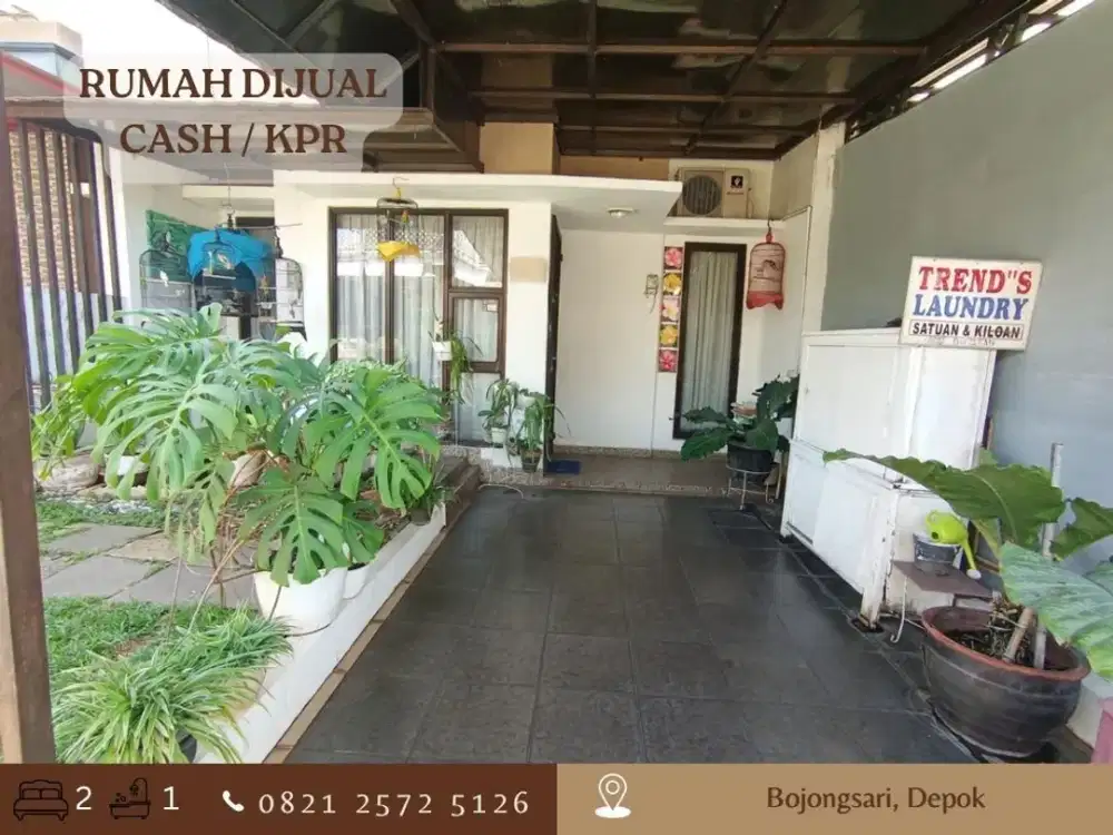Jual Rumah 1,5LT CASH / KPR Full Furnish di Bojongsari Depok dkt UNPAM