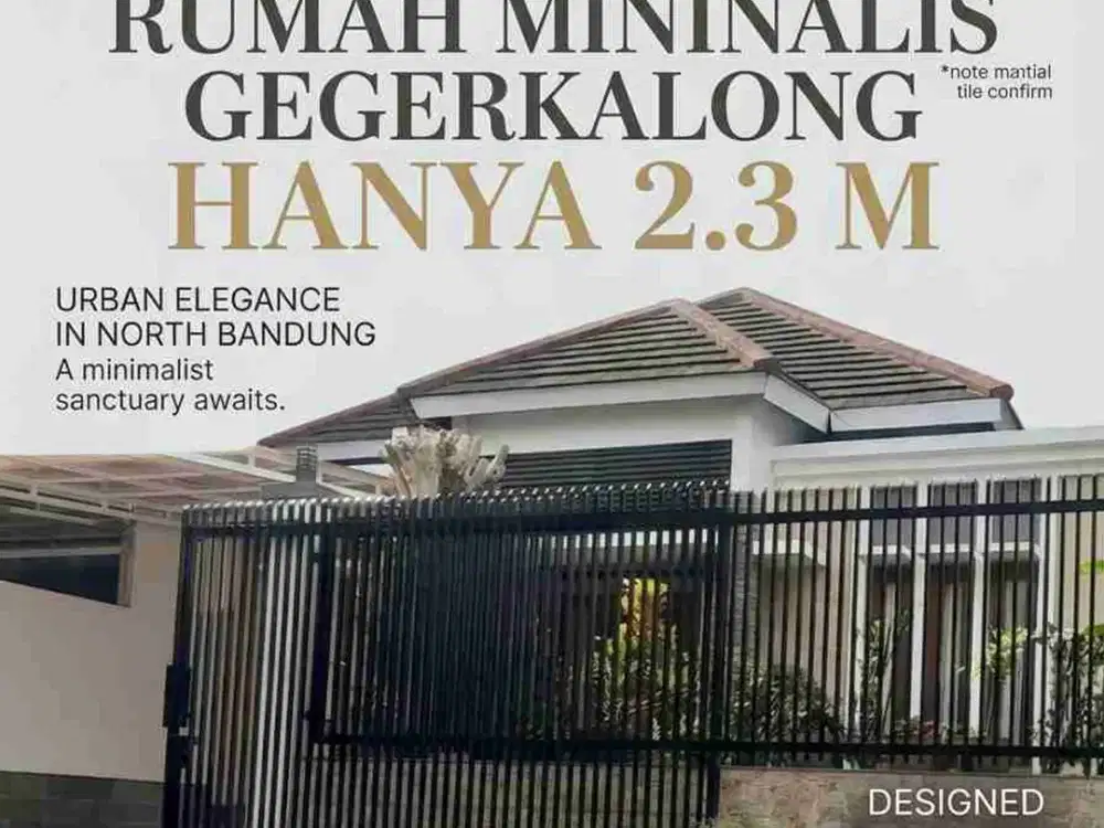Rumah Mininalis Gegerkalong Dekat Sarijadi Bandung