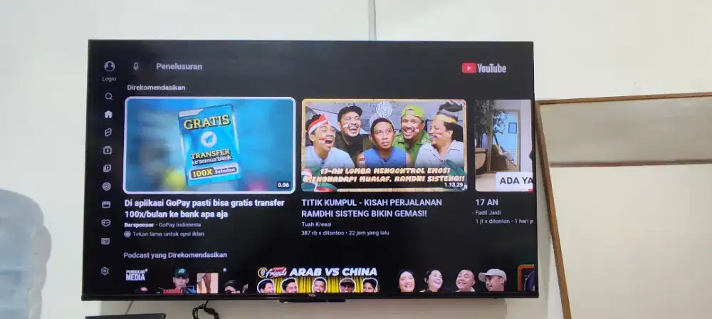 Dijual SMART TV ANDROID TCL 43 Inch Cepat