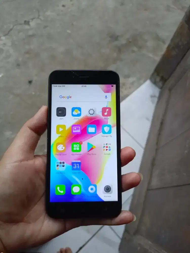 oppo a71 minus retak seperti di poto