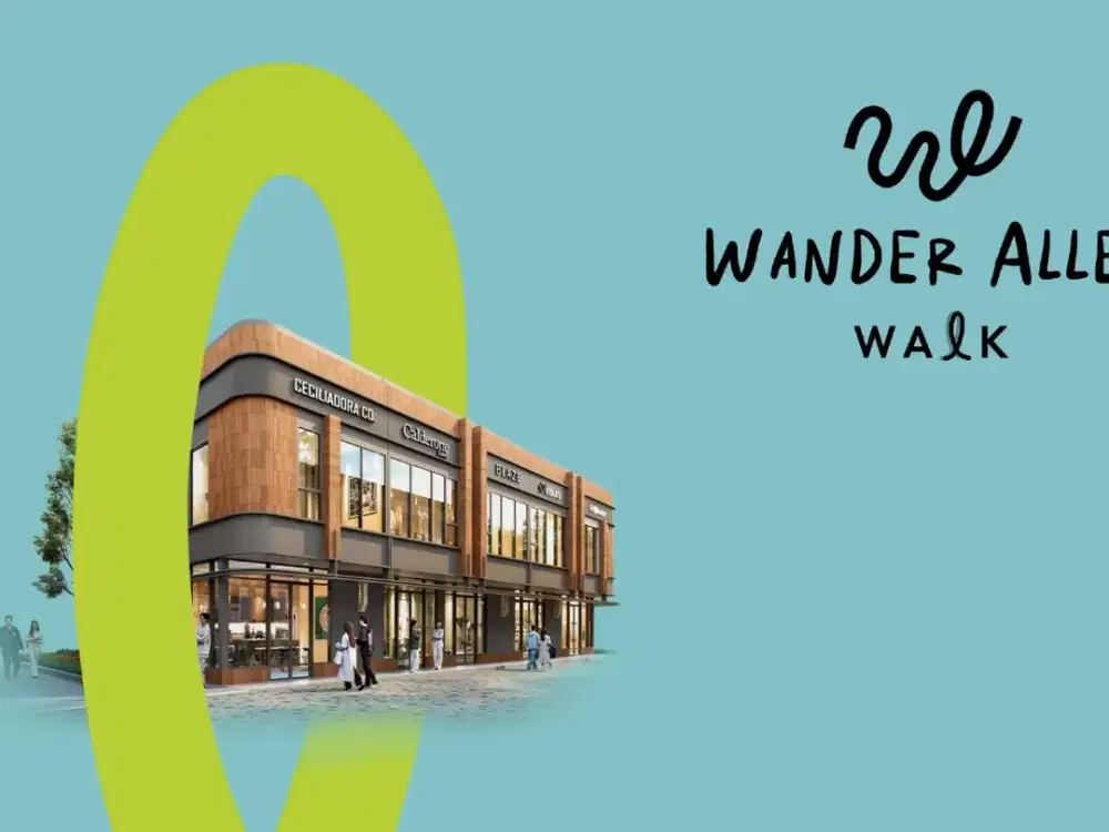 Kawasan Premium Jangan Lewatkan Promo Ruko Wander Alley DP Hanya 10%