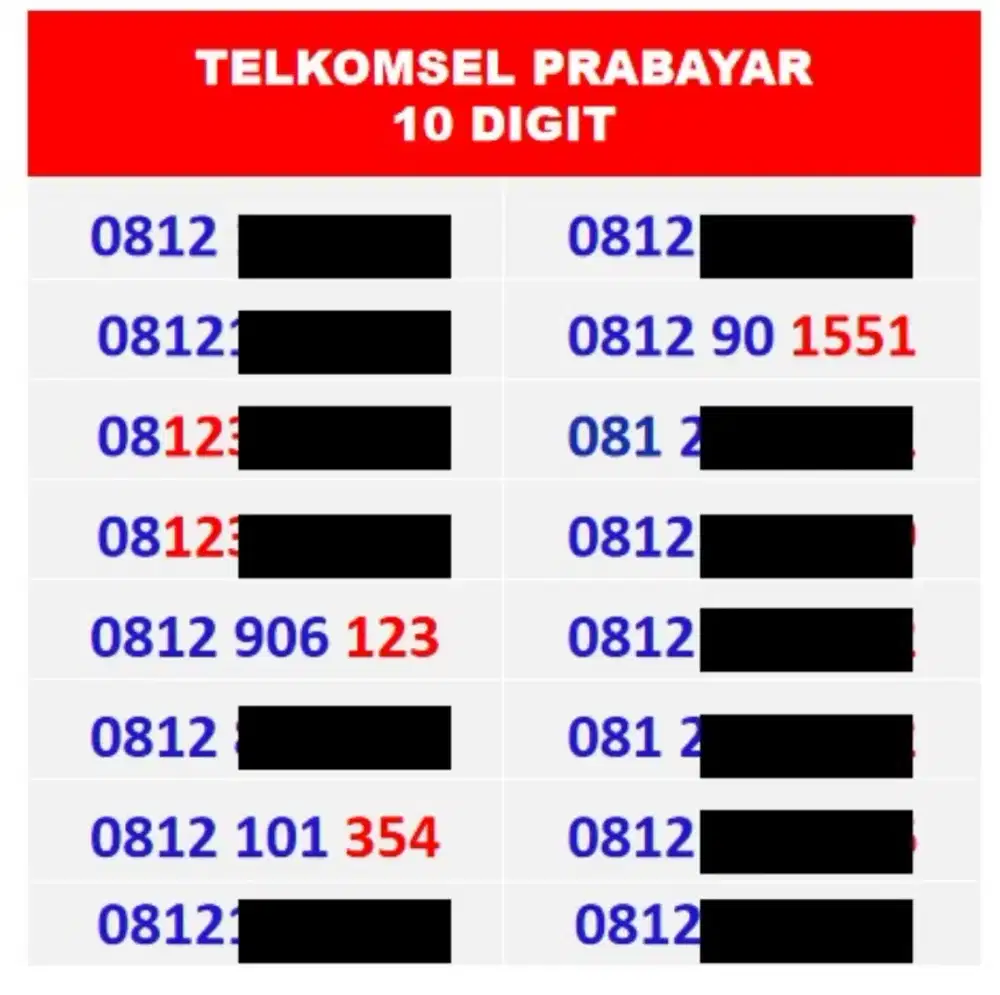 Telkomsel 10 digit