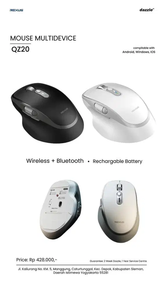 Rexus QZ20 Bluetooth Wireless