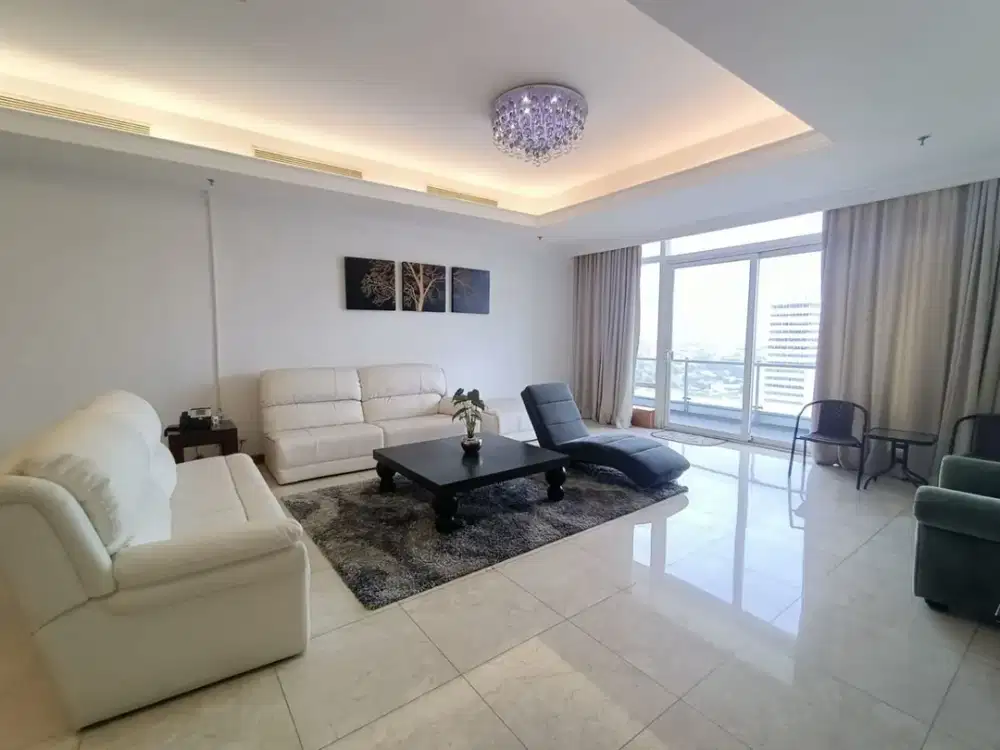 Sewa Apartemen Kempinski Residence Grand Indonesia Jakarta Pusat – 3BR 225 m2 Fully Furnished – Private Lift