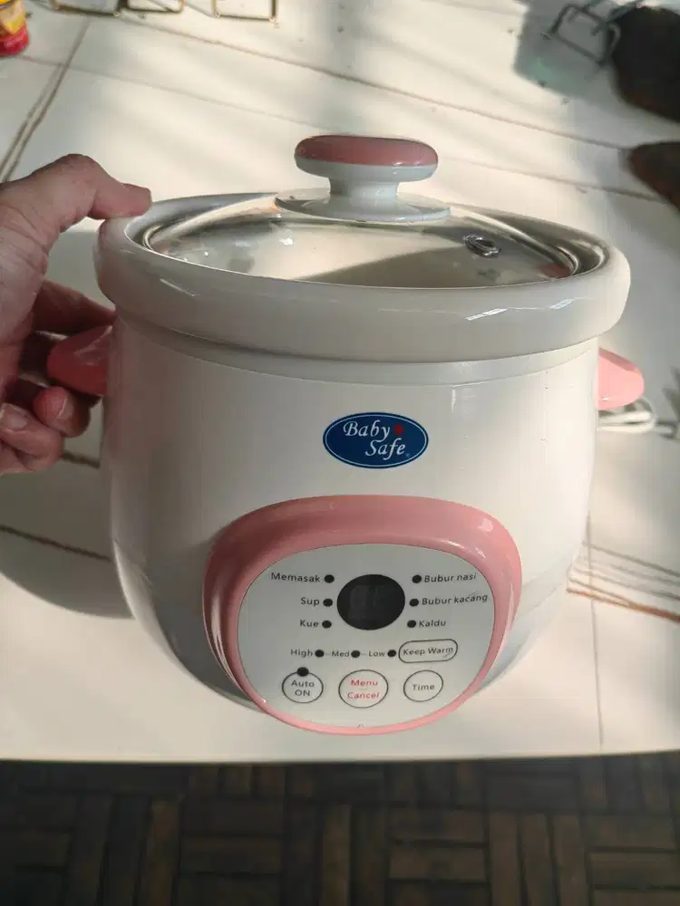 Baby Safe Digital Slow Cooker 1.5L LB017 Pink Alat Masak MPASI Pot