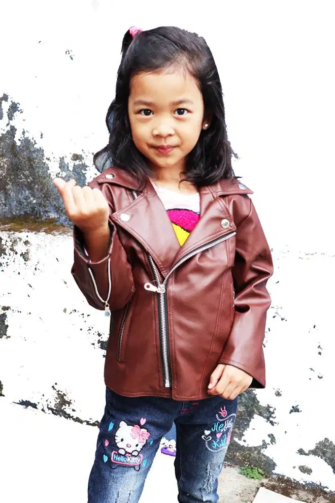 Jaket Ramones anak Cokelat