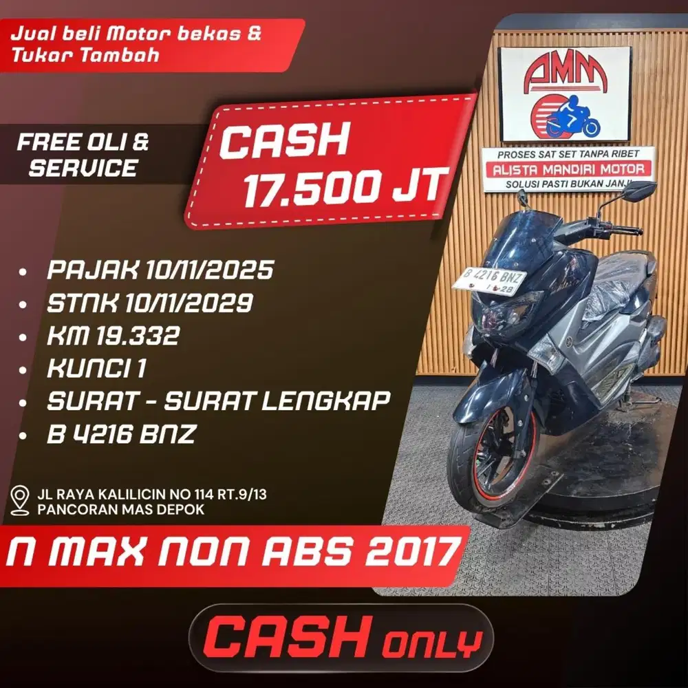 NMAX NON ABS 2017 CASH ONLY ALISTA