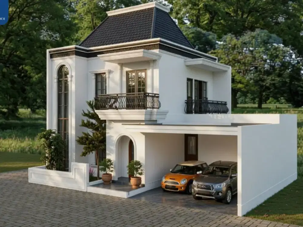 Rumah Dijual Gamping SHM 2 Lantai dengan Kolam Renang Pribadi
