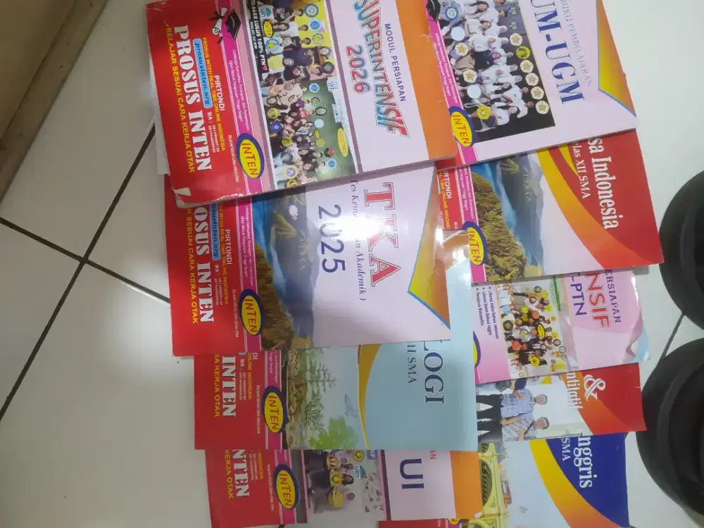 Buku inten 2026 bekas persiapan PTN pu, pm, snbt, snbp, pk, lbe, lbi
