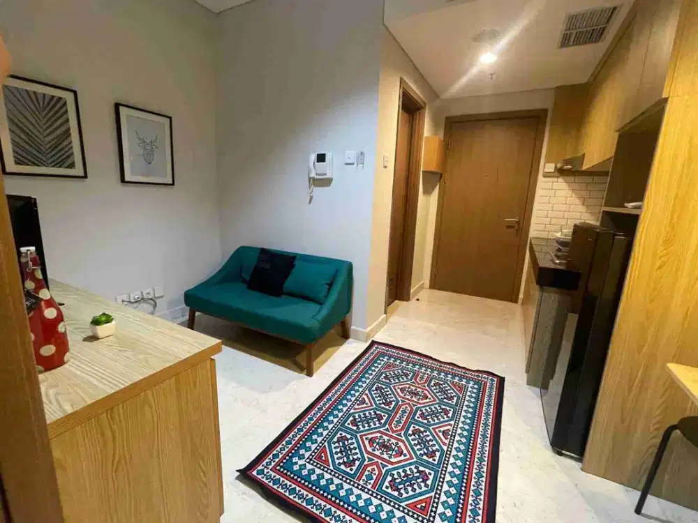 DISEWAKAN UNIT APARTEMENT PURI ORCHARD 1 BR FULL FURNISHED RAPI TERAWAT