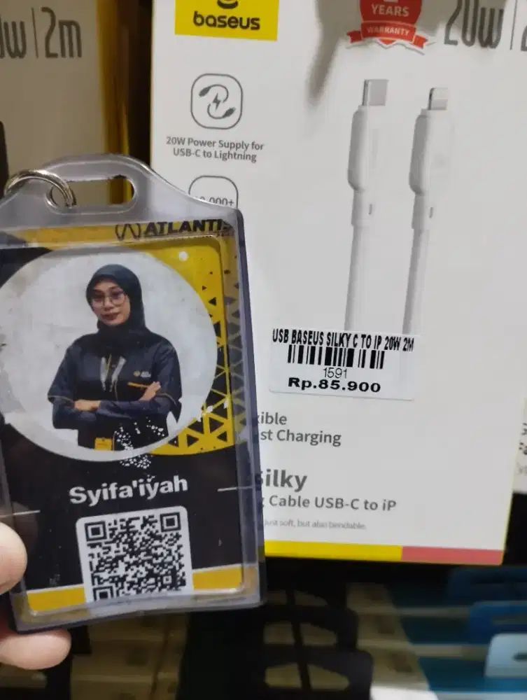 USB BASEUS SILKYC TO IP 20W 2M | ATLANTIS DAHSYAT
