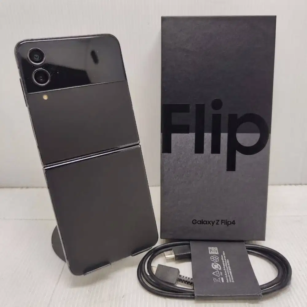 FULLSET NO MINUS SAMSUNG GALAXY Z FLIP 4 5G 8/256 BLACK EX SEIN SIAP P