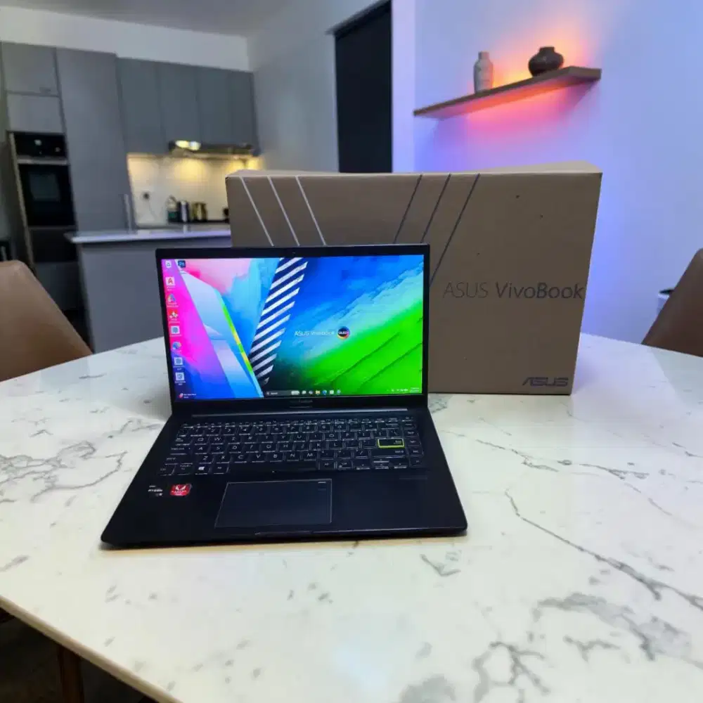 Laptop SuperSlim Asus Vivobook Fullset Ryzen Siap Pakai