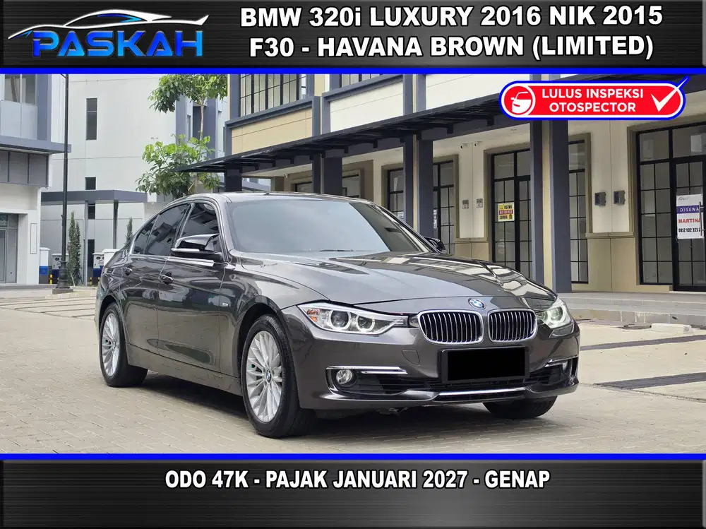 Genap Odo 47k PAJAK 2027 Bunga 5% BMW 320i 2016 NIK 2015 BMW 320 2016