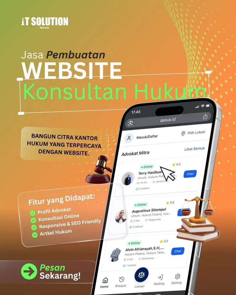 Paket Pembuatan Website Konsultan Hukum Profesional di Jakarta Selatan