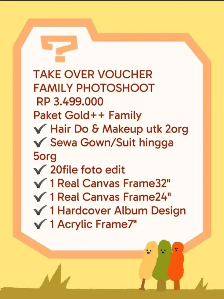 Paket Voucher untuk foto studio