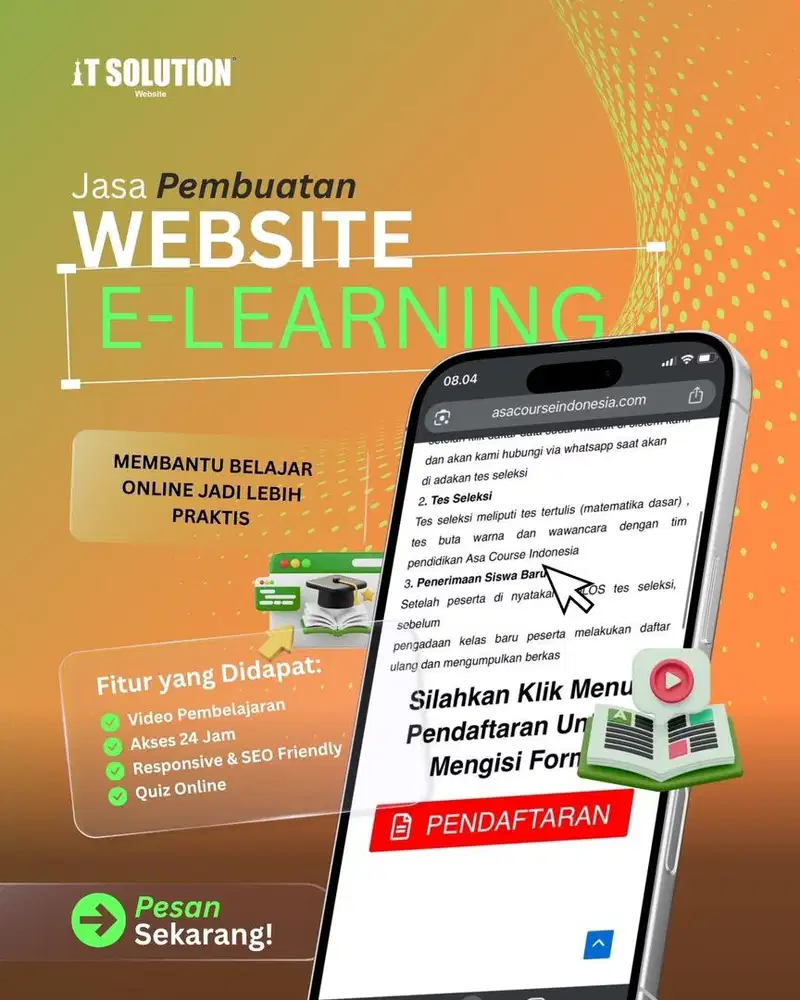 Paket Pembuatan Website E-Learning Profesional di Jakarta Barat