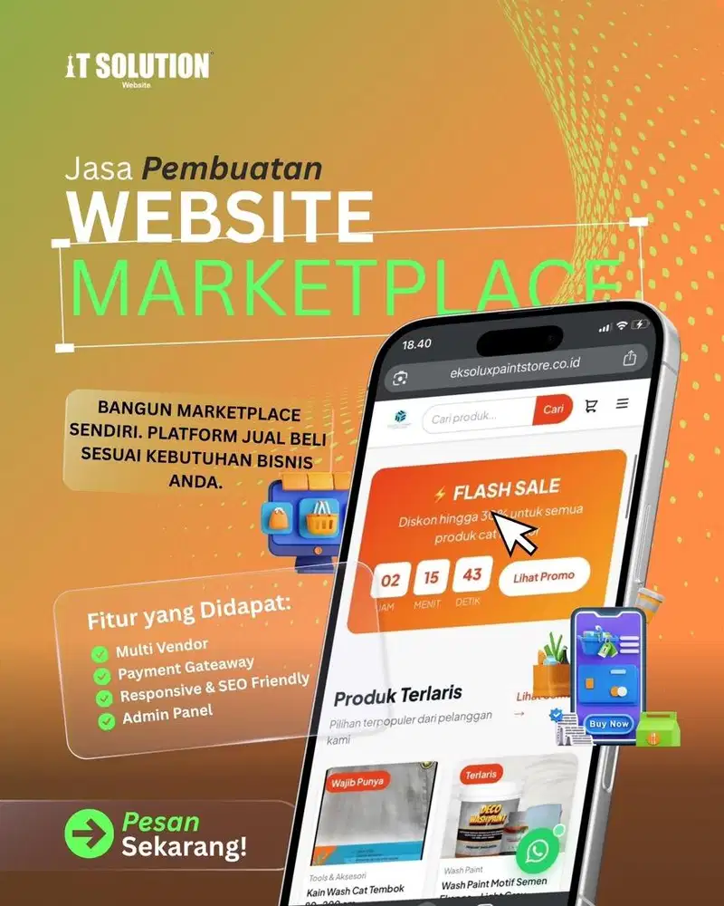 Paket Pembuatan Website Marketplace di Bekasi