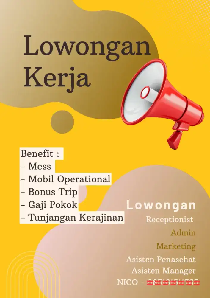 DIBUTUHKAN SEGERA!!!