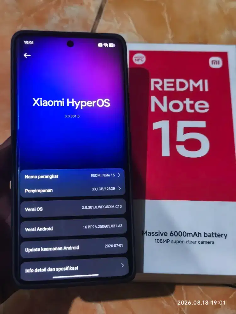 REDMI NOTE 15 RAM 6+6/128