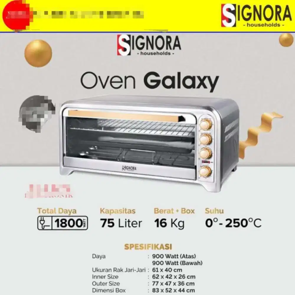 Oven signora galaxy 75liter Preloved