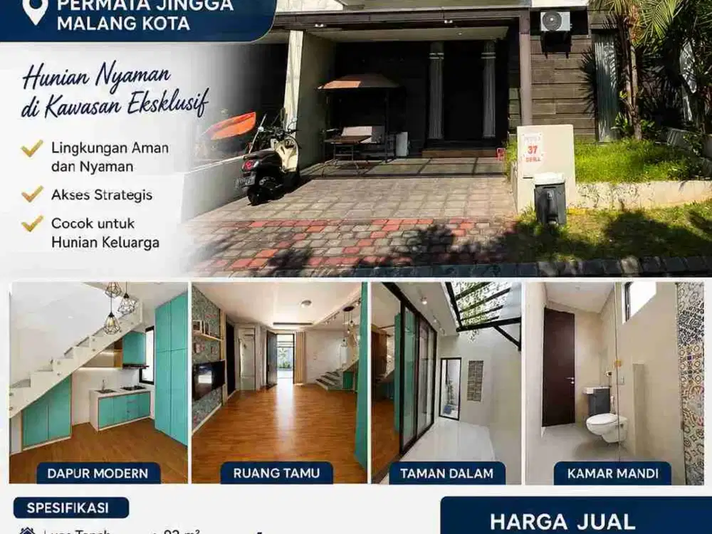 Jual Rugi Rumah Permata Jingga Soekarno Hatta Malang